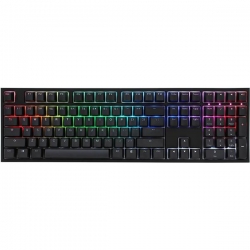 Klawiatura Gamingowa Ducky One 2 z Podświetleniem PBT, MX-Black, RGB LED - Czarna