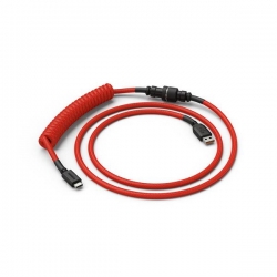 Glorious spiralny Crimson Red, USB-C do USB-A, 1.37m - czerwony/czarny