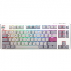 Klawiatura gamingowa TKL Ducky One 3 Mist Grey z podświetleniem RGB LED - MX-Red (US)