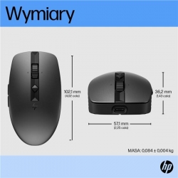 Mysz HP 710 Rechargeable Silent Mouse Black bezprzewodowa z akumulatorem czarna 6E6F2AA-661788