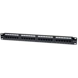 Intellinet Patch panel 19'' 24 porty UTP kat. 5e czarny