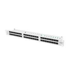 PATCH PANEL 48 PORT 1U 19" KAT.6 UTP SZARY LANBERG