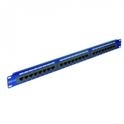 EmiterNet Panel 19 &quot,24xRJ45 UTP cat.6 1U melynas DCN / PPFA-951K-248-C6