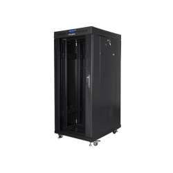 SZAFA INSTALACYJNA RACK STOJĄCA 19" 27U 800X1200 CZARNA DRZWI SZKLANE LCD LANBERG (FLAT PACK)