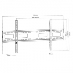 MACLEAN UCHWYT DO TV MAX VESA 800X400, 43-120