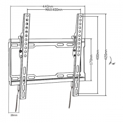 MACLEAN UCHWYT DO TV MAX VESA 400X400, 32-70