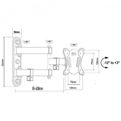 MACLEAN UCHWYT DO TELEWIZORA LUB MONITORA MAX. VESA 100X100, 13-32