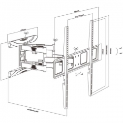 MACLEAN UCHWYT DO TV MAX VESA 800X600, 43-100