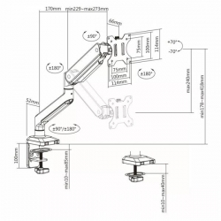 Ergo Office uchwyt do monitora ER-447-695536