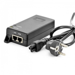 Zasilacz/Adapter PoE+ 802.3at aktywny max. 55V 30W 10/100/1000Mbps-701032