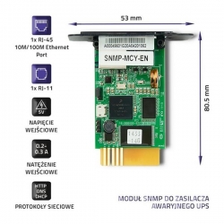 QOLTEC MODUŁ SNMP DO ZASILACZA AWARYJNEGO UPS-703501