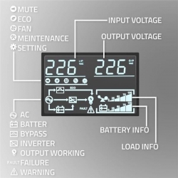 QOLTEC ZASILACZ AWARYJNY UPS 10KVA | 10000W | POWER FACTOR 1.0 | LCD | EPO | USB | ON-LINE-703869