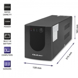 QOLTEC ZASILACZ AWARYJNY UPS LINE INTERACTIVE MONOLITH | 2000VA | 1200W-704117