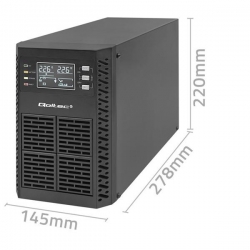 QOLTEC ZASILACZ AWARYJNY UPS 1KVA | 1000W | POWER FACTOR 1.0 | LCD | EPO | USB | ON-LINE-704298