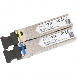 MikroTik Para modułów SFP S-3553LC20D (S-35LC20D 1.25G SM 20km T1310nm/R1550nm + S-53LC20D 1.25G SM 20km T1550nm/R1310nm)