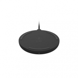 10W WIRELESS CHARGING PAD/MICROUSBCABLE W/POWER SUPP BLACK