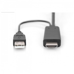 Kabel adapter HDMI 4K 30Hz zasilanie USB A na DisplayPort 2m-736519