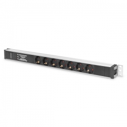 Listwa zasilająca pionowa PDU Rack 7x schuko 2m 1*wtyk unischuko 16A zab.przepięciowe filtr sieciowy