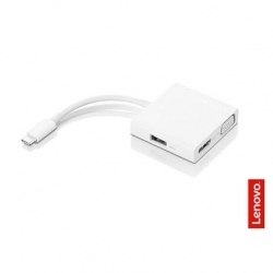 Lenovo | Hub podróżny USB-C 3 w 1 | VGA, HDMI, USB 3.0 | Zasilacz